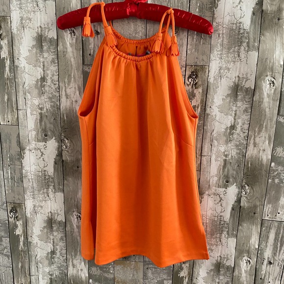 Gretchen Scott Designs Tops - gretchen scott orange sleeveless blouse M